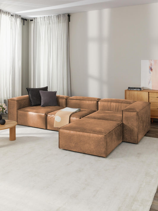 Sofa-Hocker Lennon aus Leder