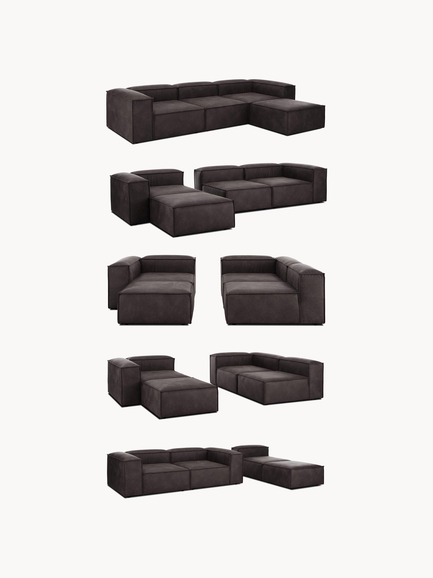 Sofa-Hocker Lennon aus Leder