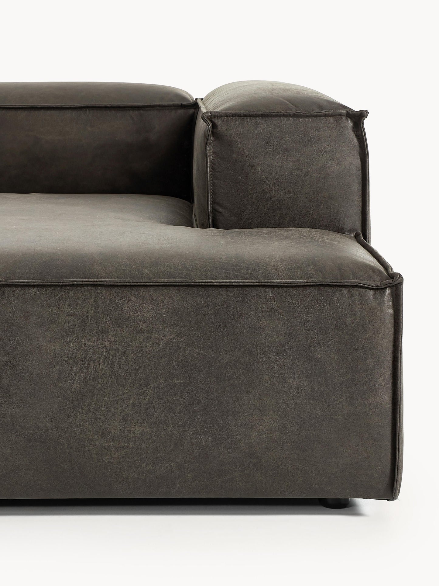 Modulares Ecksofa Lennon (4-Sitzer) aus Leder
