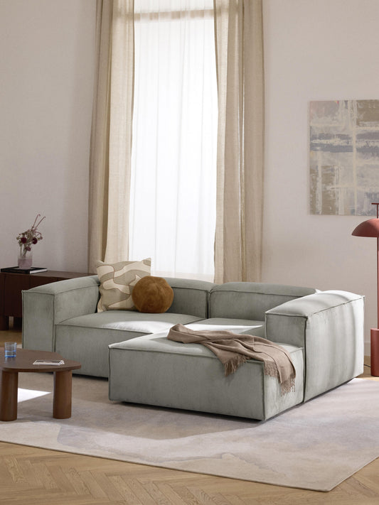 Modulares Ecksofa Lennon (2-Sitzer) aus Cord