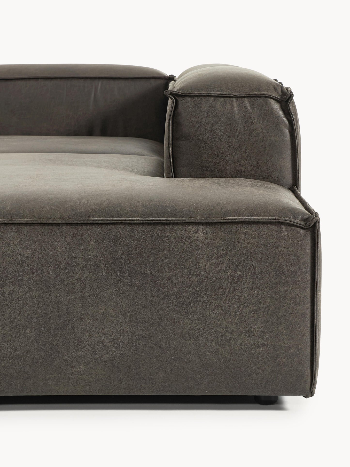Modulares XL-Ecksofa Lennon (4-Sitzer) aus Leder