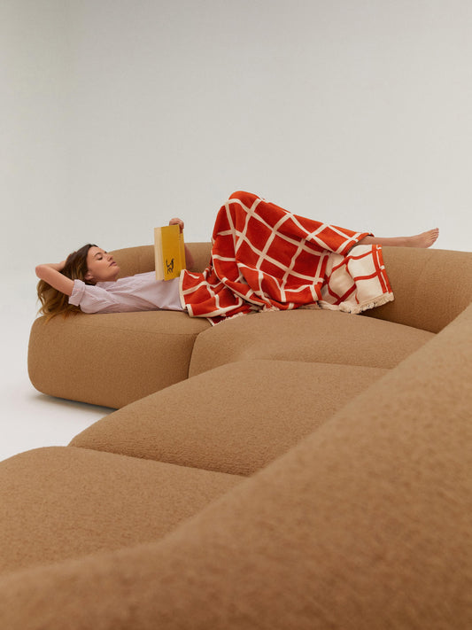 Modulares Bouclé-XL-Sofa Sofia