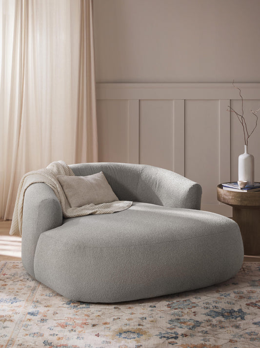 Bouclé-XL-Loungesessel Sofia