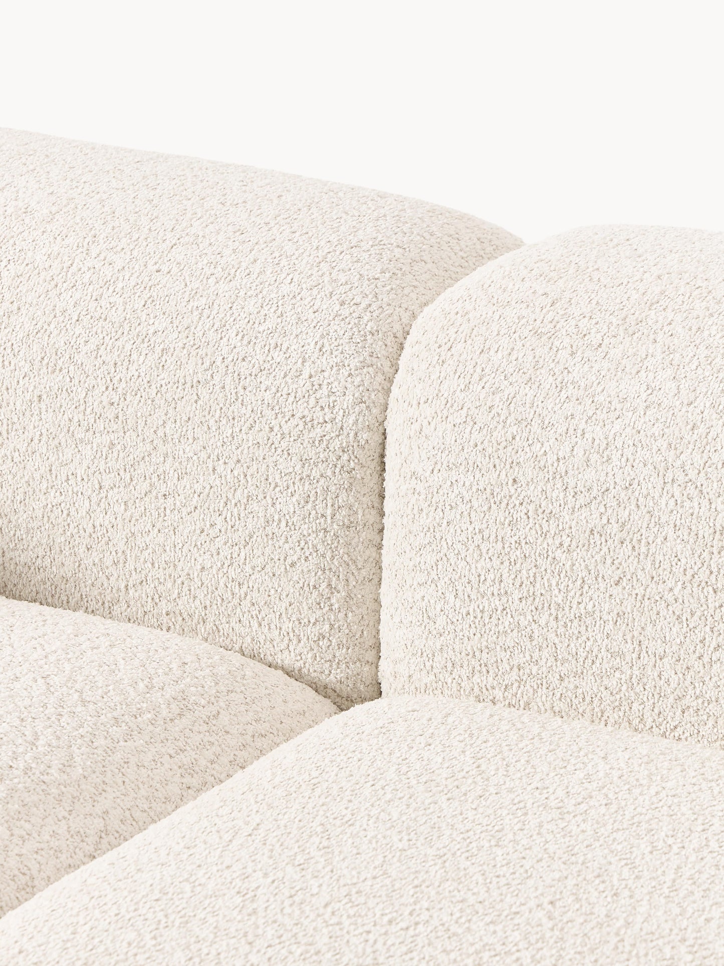 Modulares Sofa Natalie (3-Sitzer) aus Teddy-Bouclé