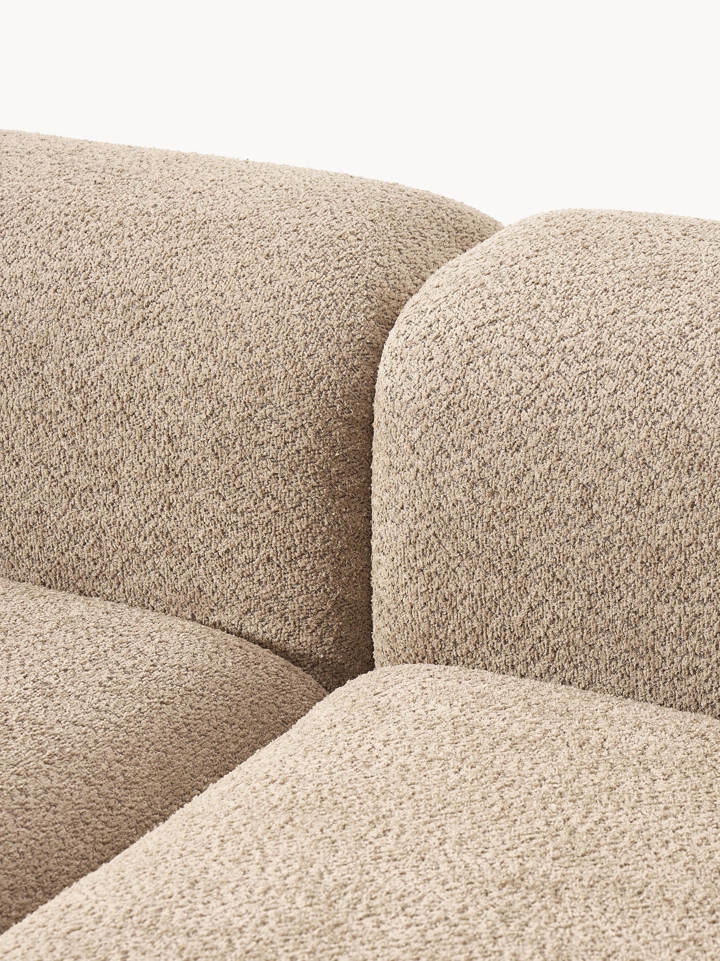 Modulares Sofa Natalie (3-Sitzer) aus Teddy-Bouclé