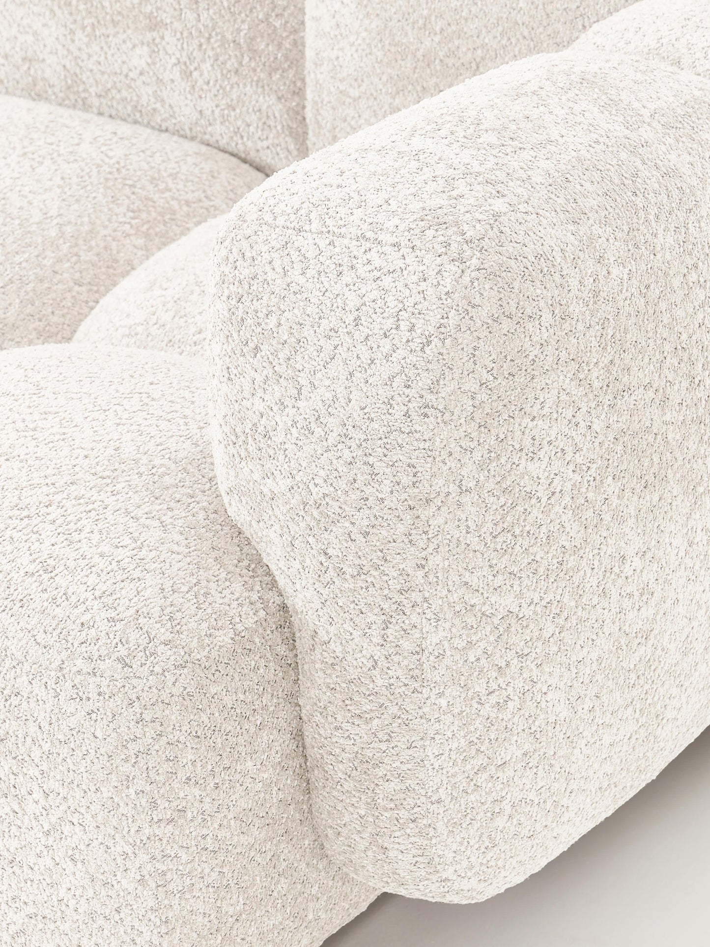 Modulares Sofa Tayla (4-Sitzer) aus Teddy-Bouclé