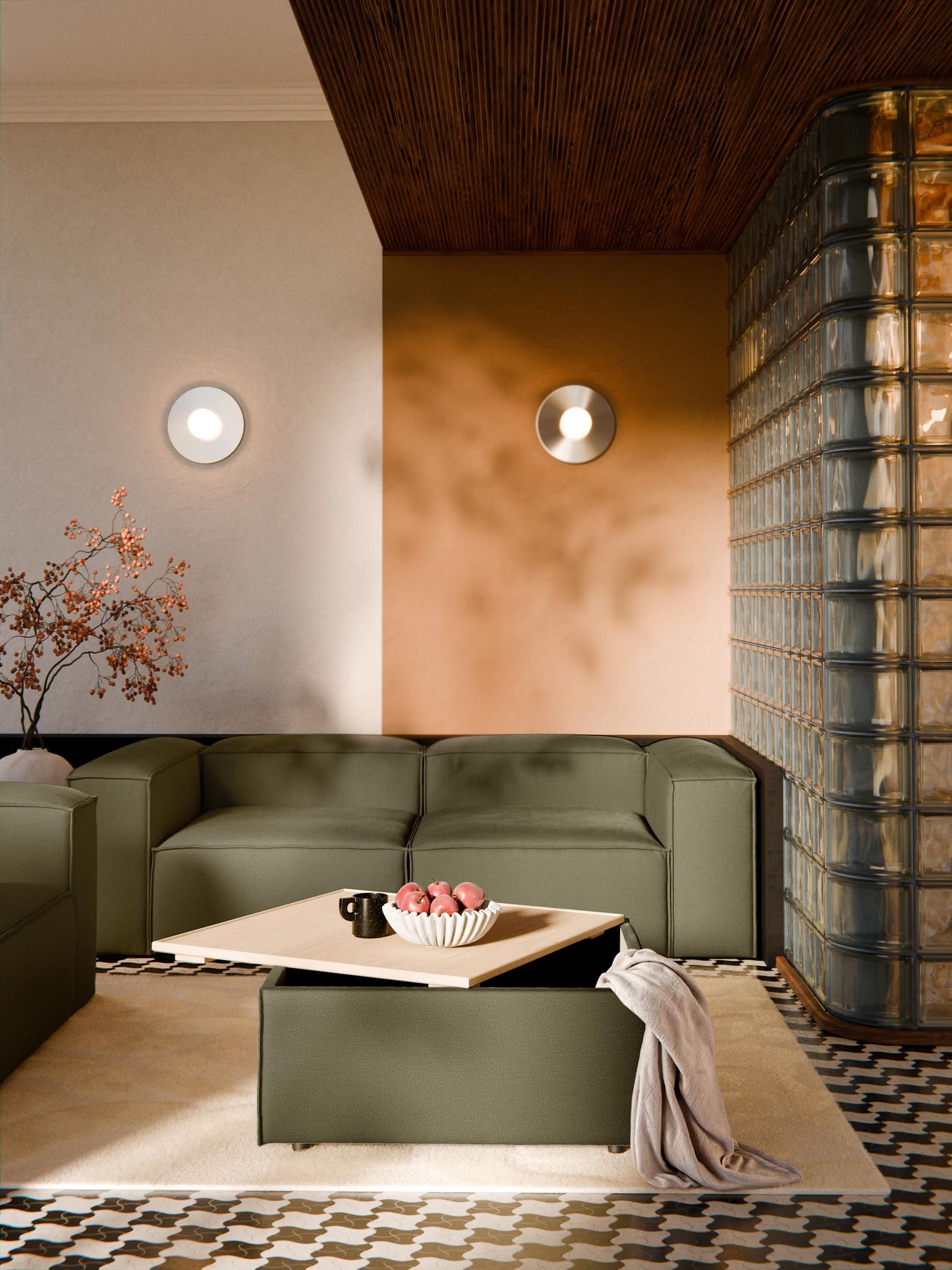 Sofa-Hocker Lennon mit Stauraum