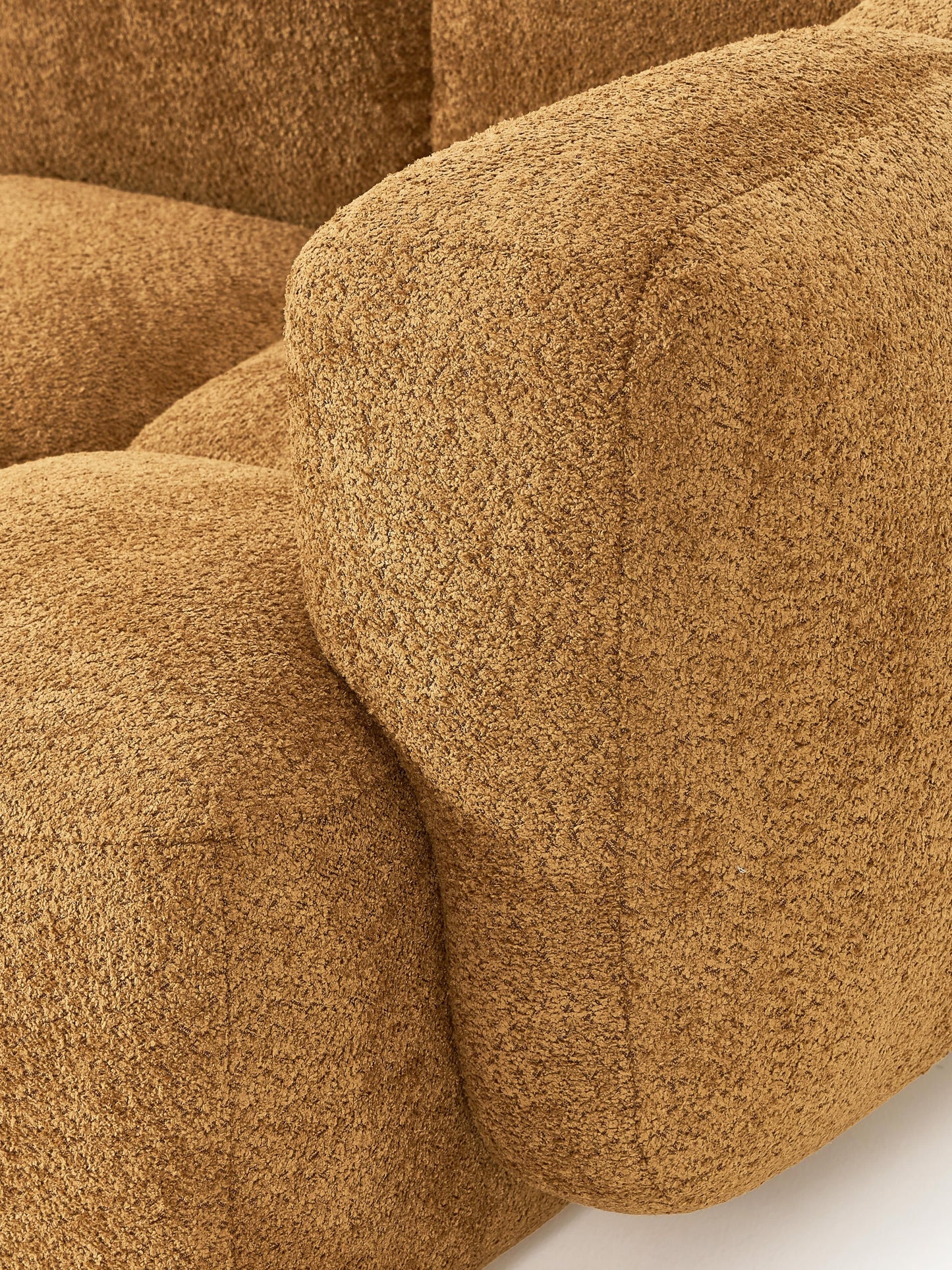 Modulares Sofa Tayla (3-Sitzer) aus Teddy-Bouclé