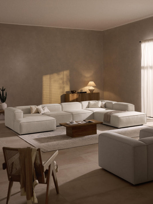 Modulares XL Sofa Lennon aus Leinen-Mix