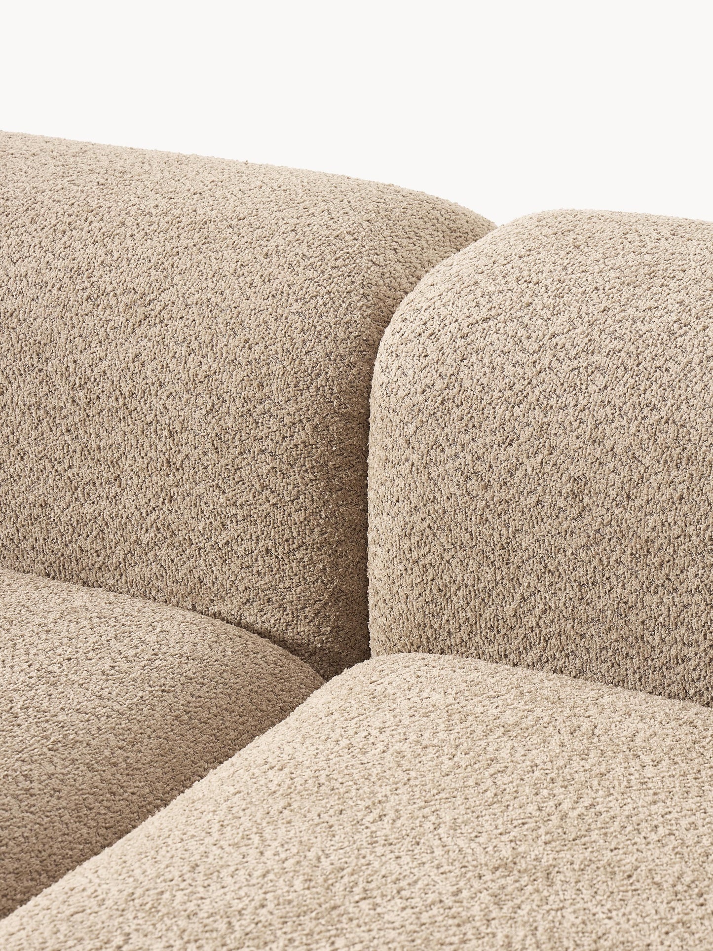 Modulares Sofa Natalie (3-Sitzer) aus Teddy-Bouclé