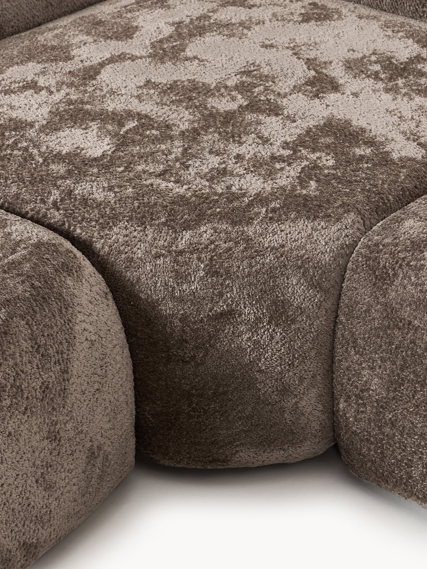 XL Modulares Teddy-Bouclé-Ecksofa Wolke mit Chaiselongue