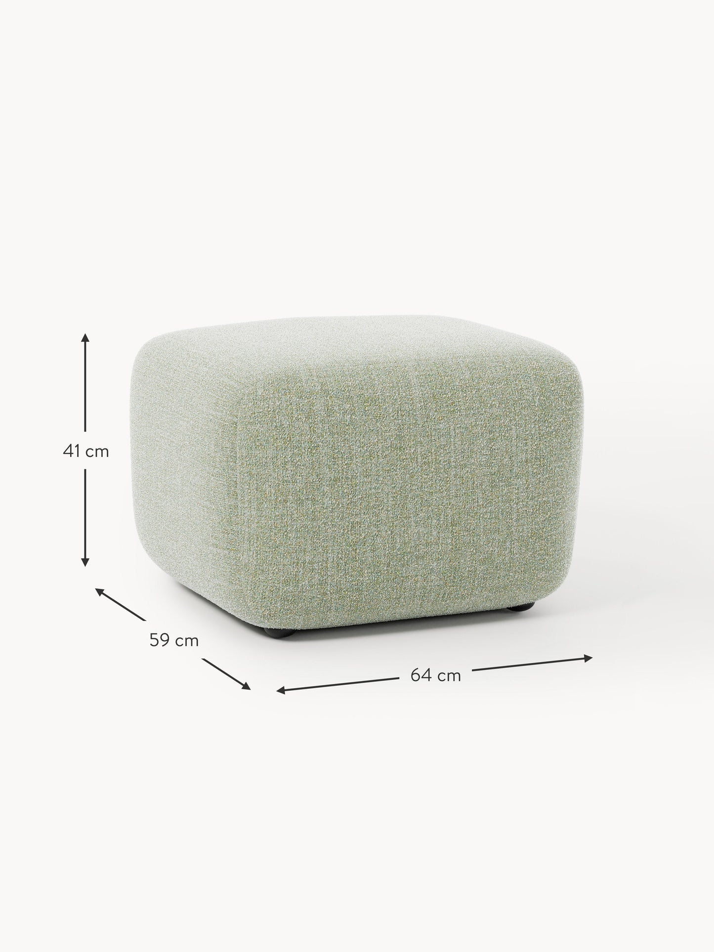 Bouclé-Sofa-Hocker Wolke