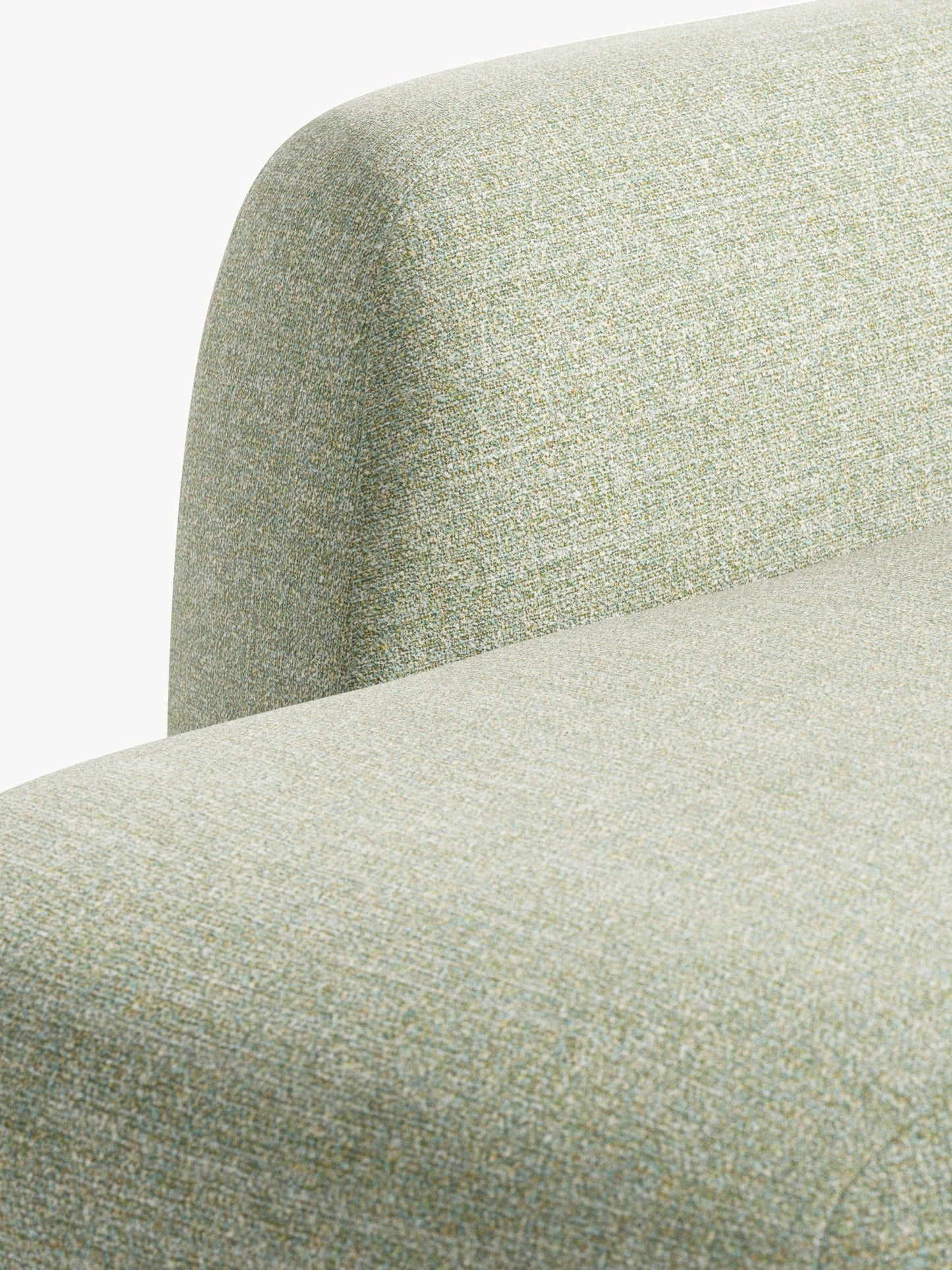 Modulares Bouclé-Ecksofa Wolke (4-Sitzer) mit Chaiselongue