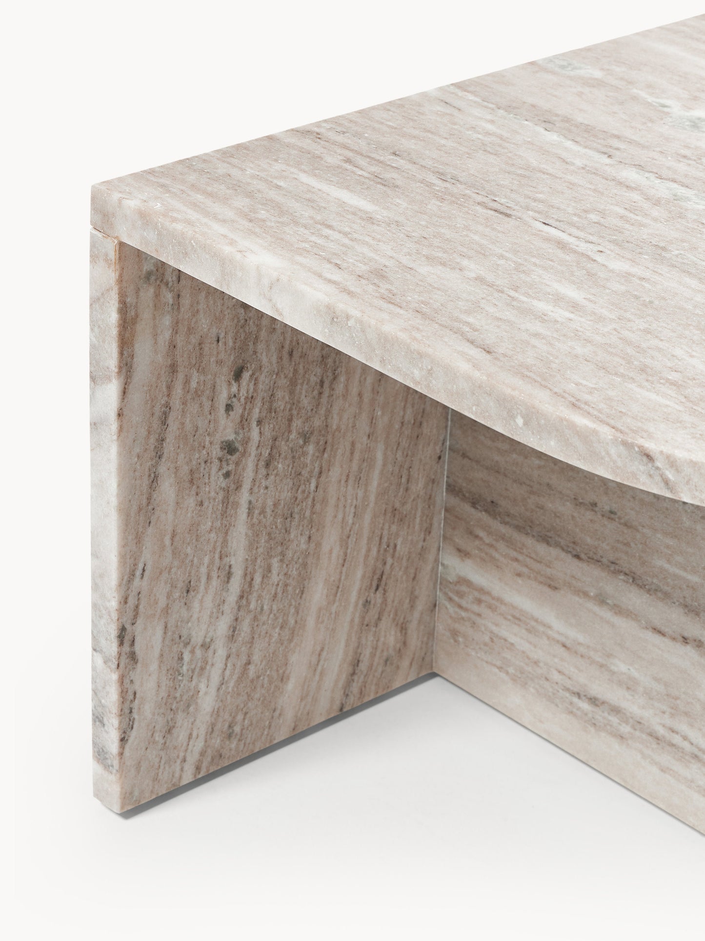 Ovaler Couchtisch Leander aus Marmor