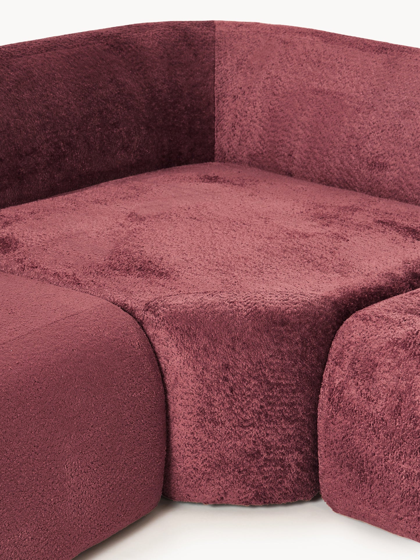 XL Modulares Teddy-Bouclé-Sofa Wolke
