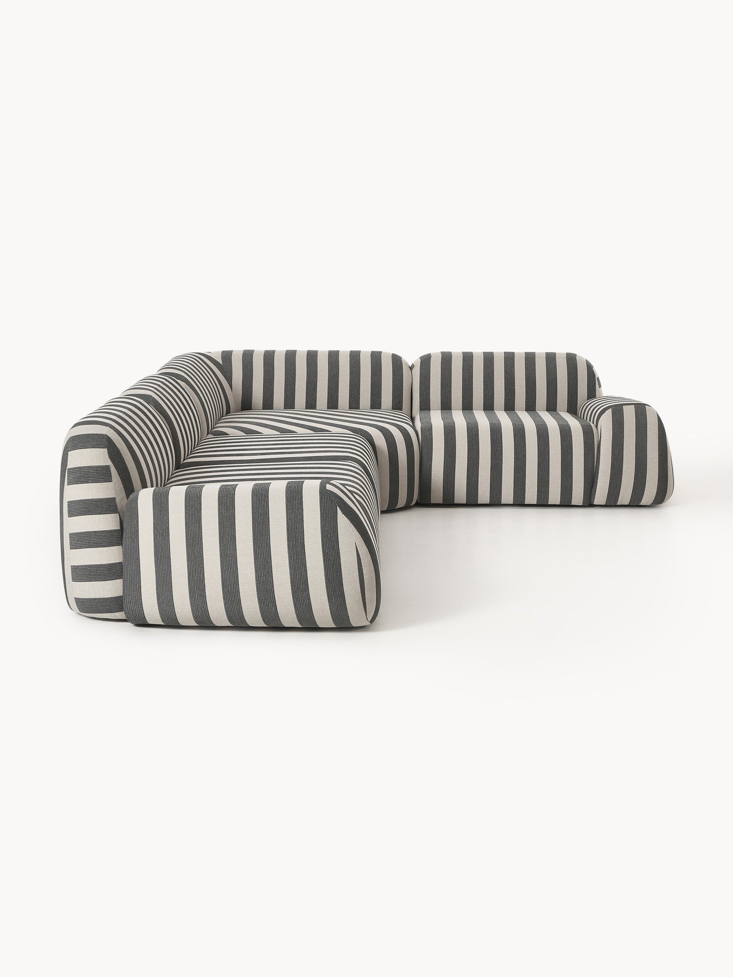 Modulares Gestreiftes Ecksofa Wolke (4-Sitzer)