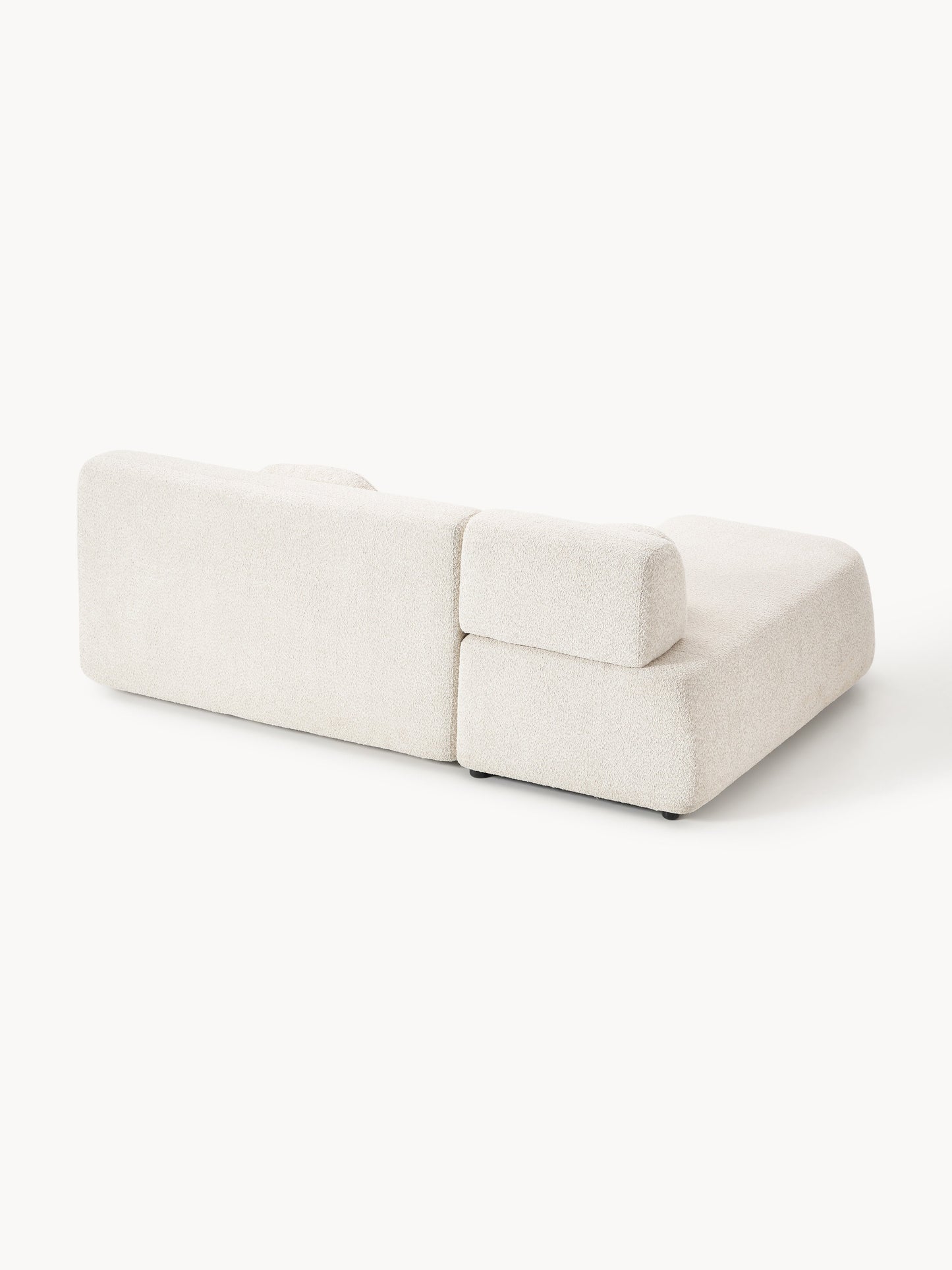 Schlafsofa Pao aus Teddy-Bouclé mit Stauraum