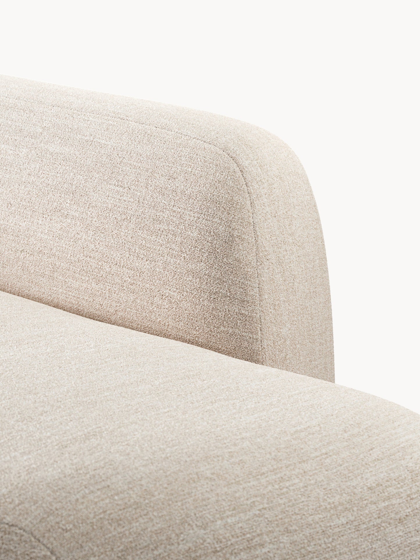 Modulares Bouclé-XL-Ecksofa Wolke mit Chaiselongue