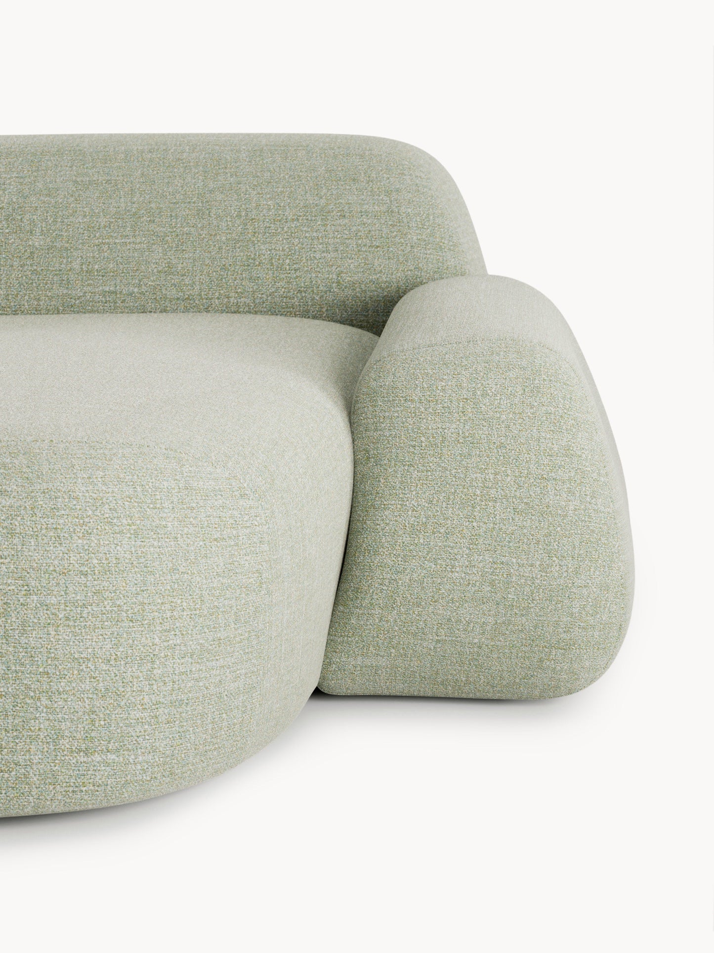 Bouclé-Chaise-Eckmodul Wolke