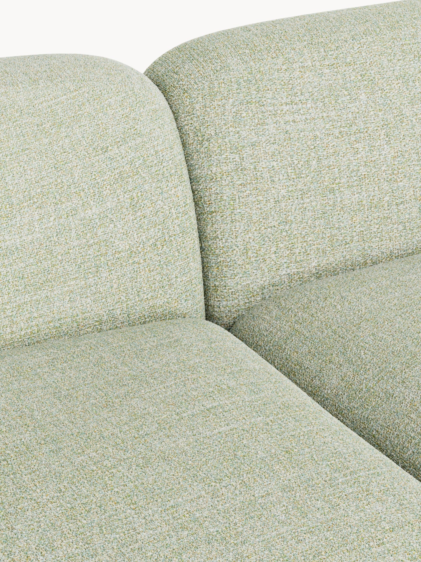Modulares Bouclé-Ecksofa Wolke (3-Sitzer)
