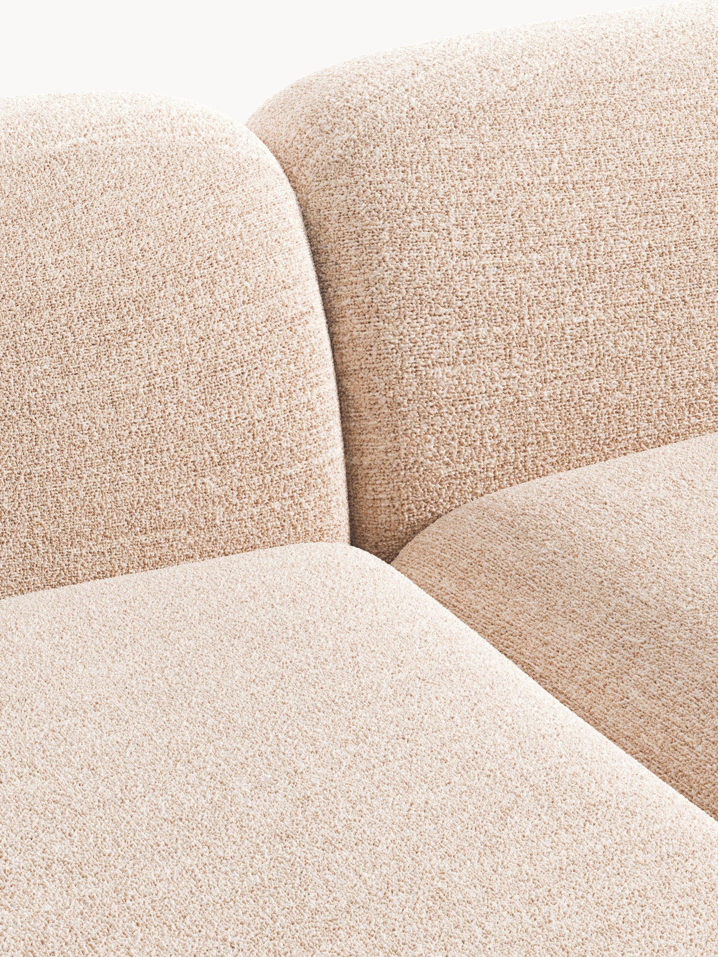 Modulare Bouclé-Chaise Wolke (3-Sitzer)