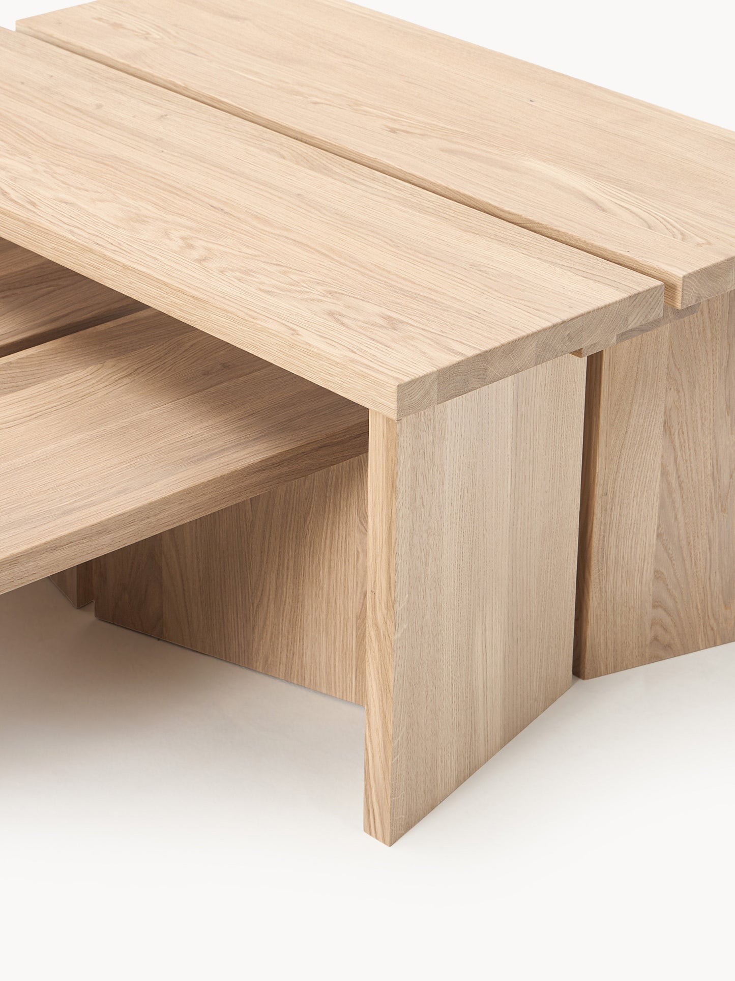 Couchtische Amad aus Eichenholz, 2er-Set