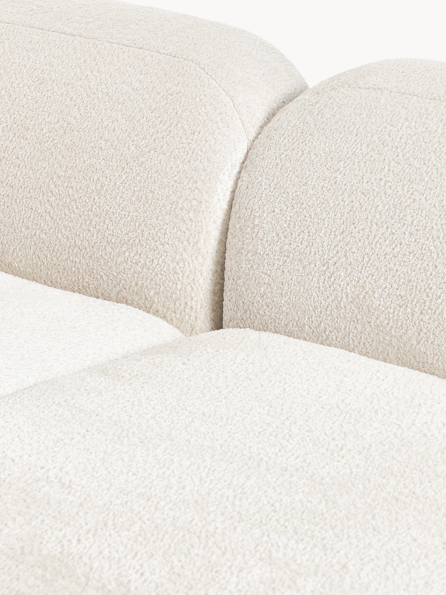 Modulares Teddy-Bouclé-Ecksofa Wolke (4-Sitzer)