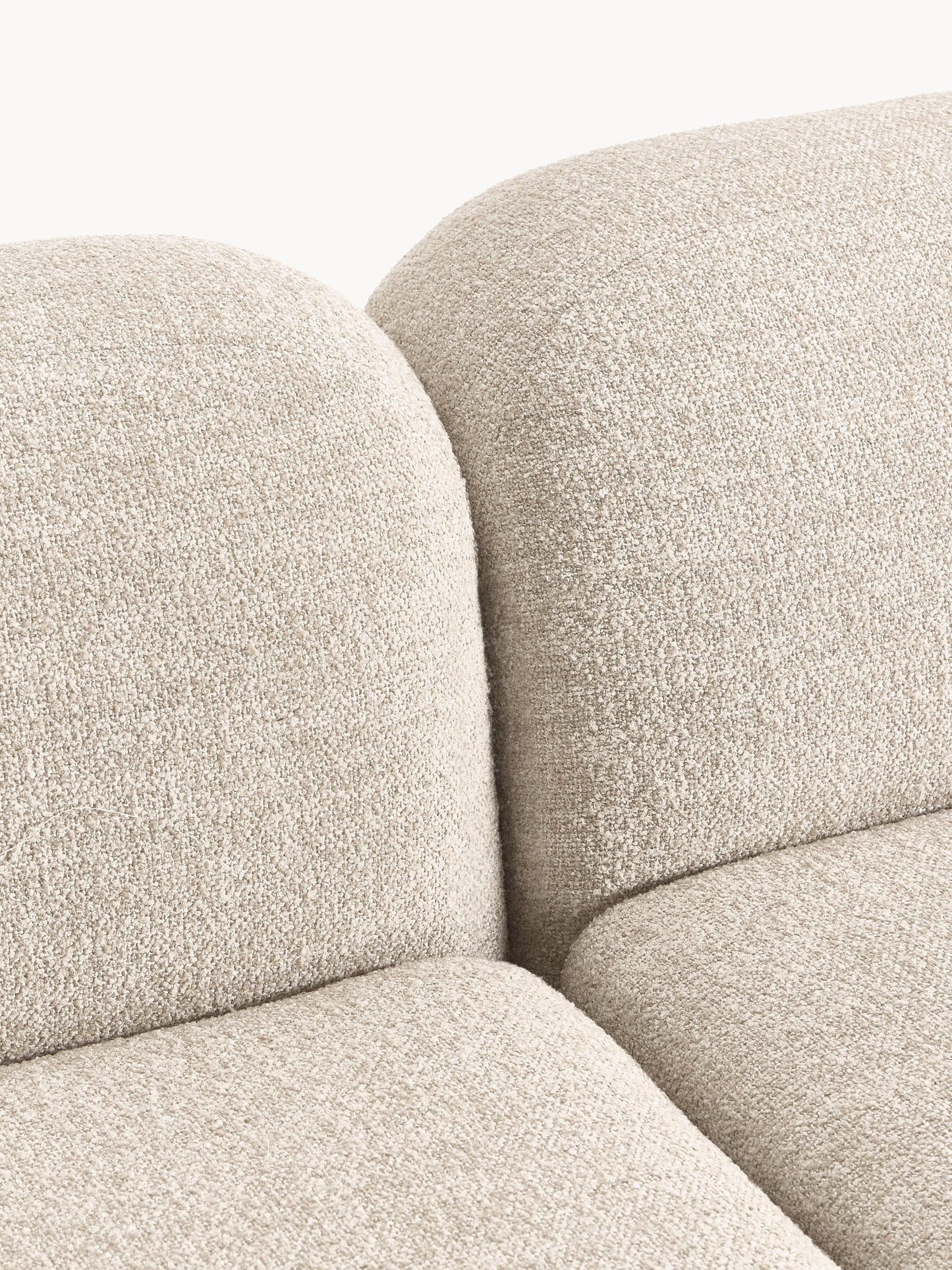 Modulares Bouclé-Ecksofa Wolke (3-Sitzer)