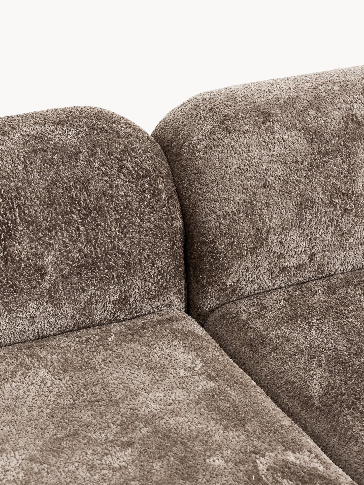 Modulares Teddy-Bouclé-Ecksofa Wolke (4-Sitzer)
