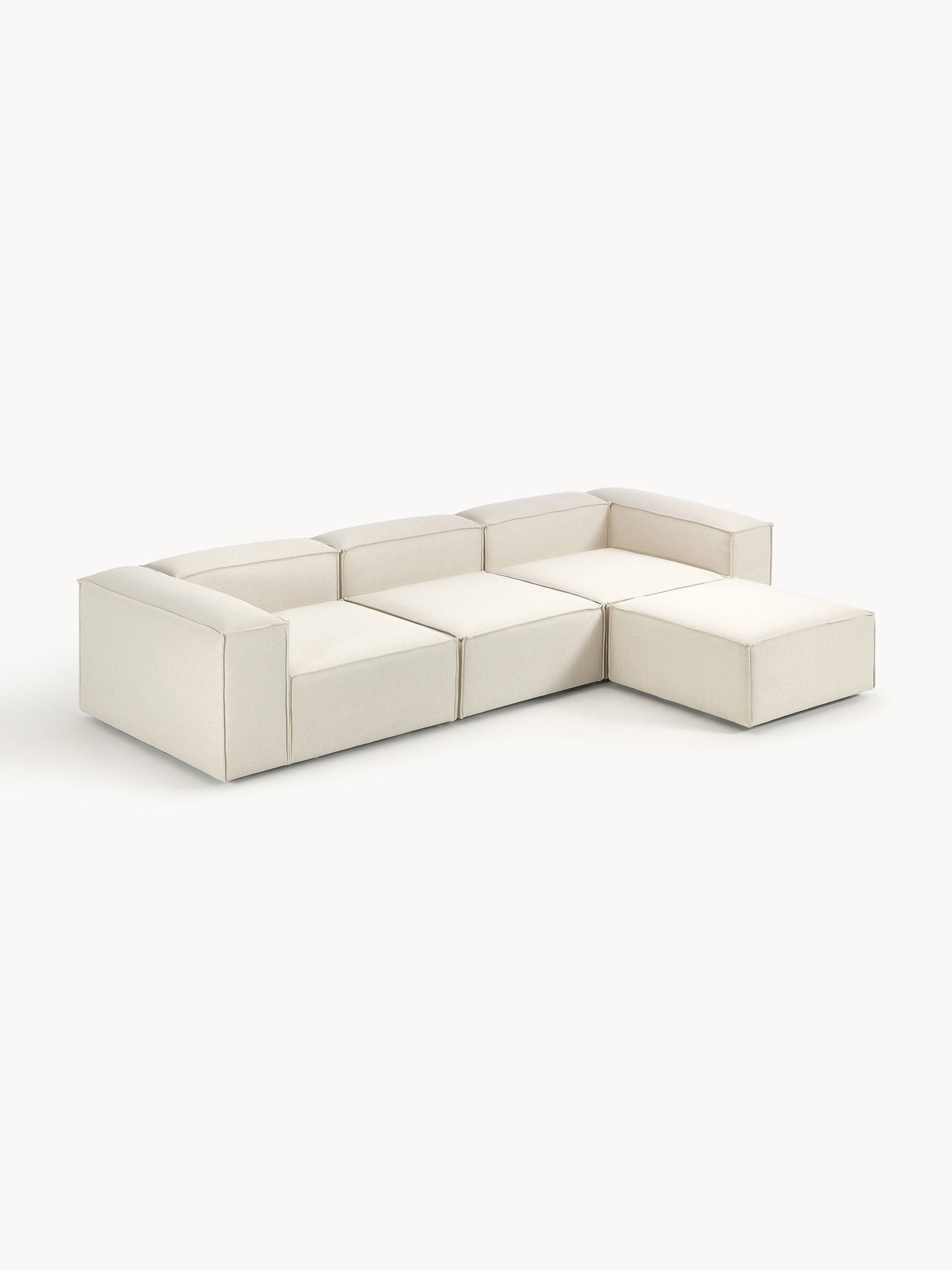 Modulares Sofa Lennon (4-Sitzer) mit Hocker (links/rechts)