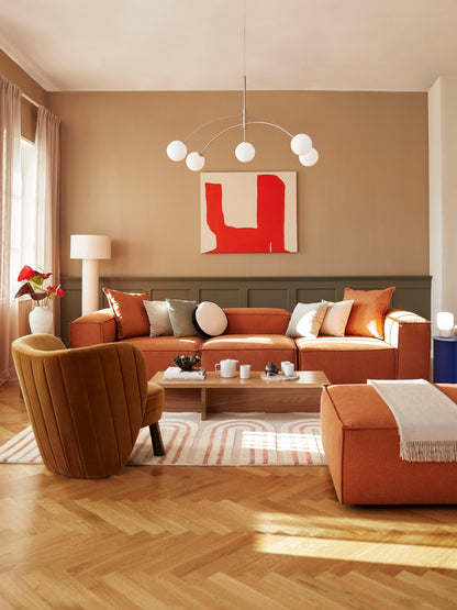 Modulares Sofa Lennon (4-Sitzer) mit Hocker (links/rechts)