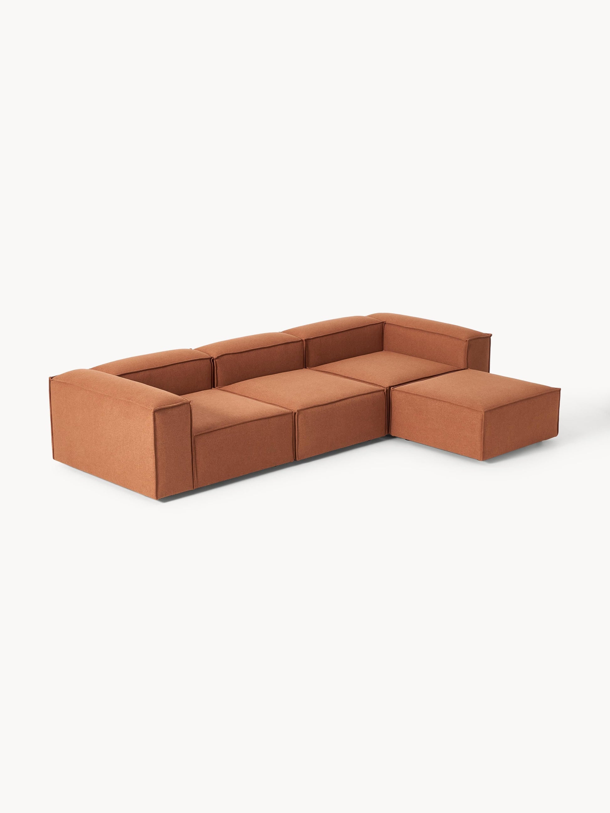 Modulares Sofa Lennon (4-Sitzer) mit Hocker (links/rechts)