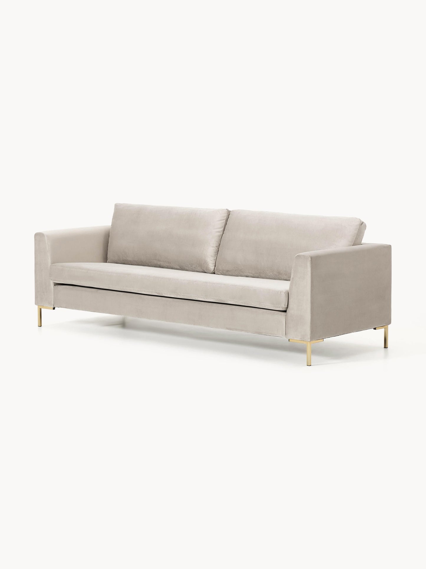 Samt-Sofa Luna, 3-Sitzer
