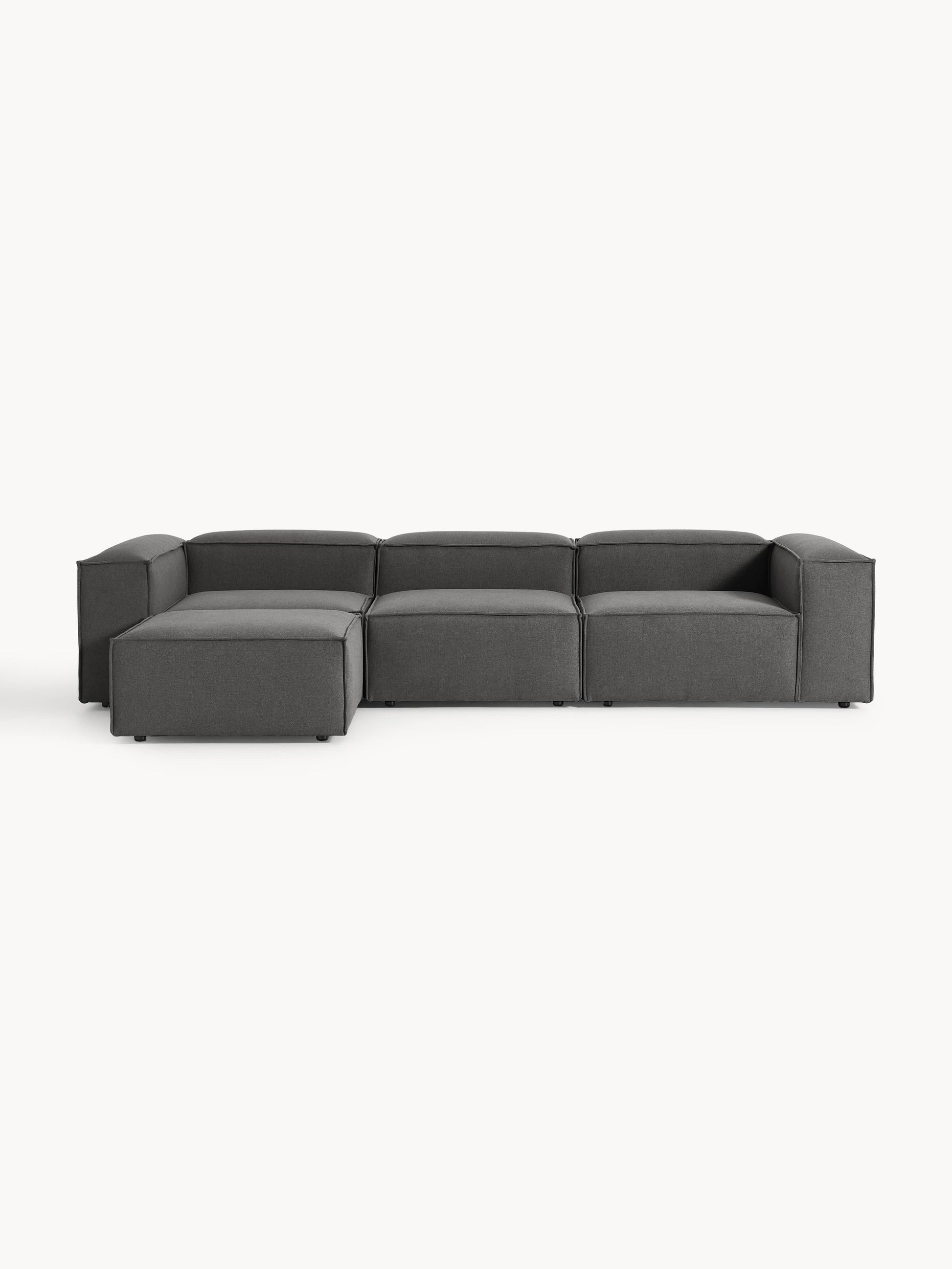Modulares Sofa Lennon (4-Sitzer) mit Hocker (links/rechts)