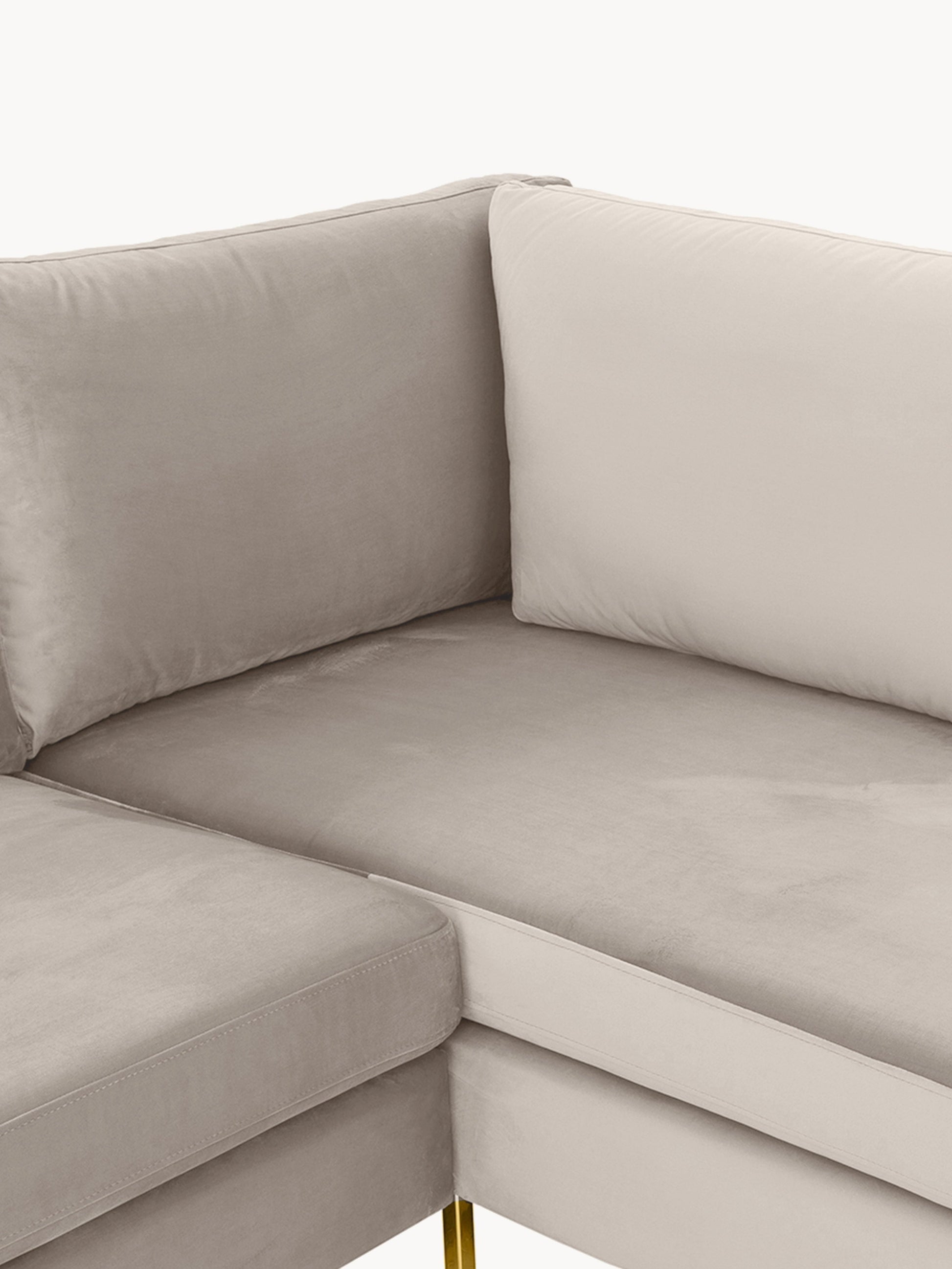 Samt-Ecksofa Luna