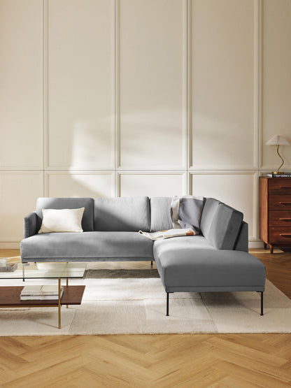 Samt-Ecksofa Fluente