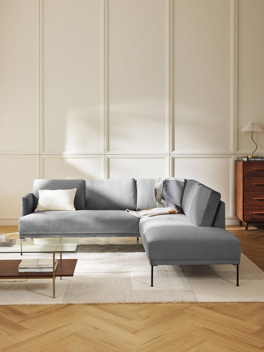 Samt-Ecksofa Fluente