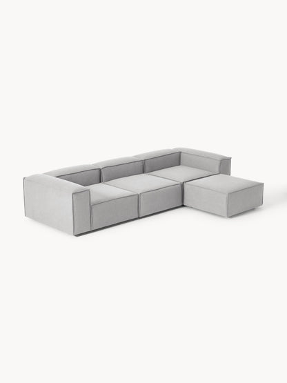 Modulares Sofa Lennon (4-Sitzer) mit Hocker (links/rechts)