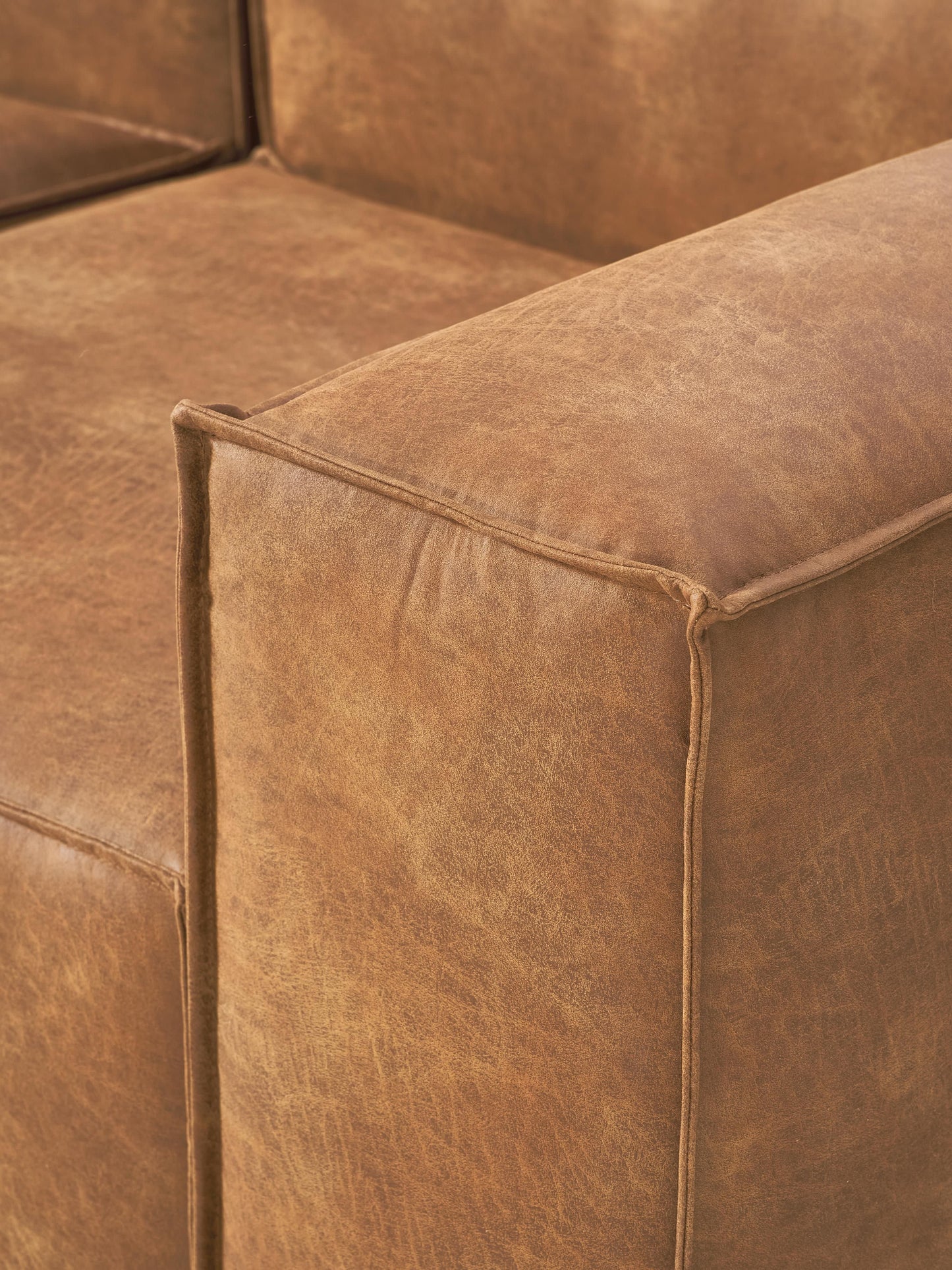 Modulares Sofa Lennon (3-Sitzer) aus Leder
