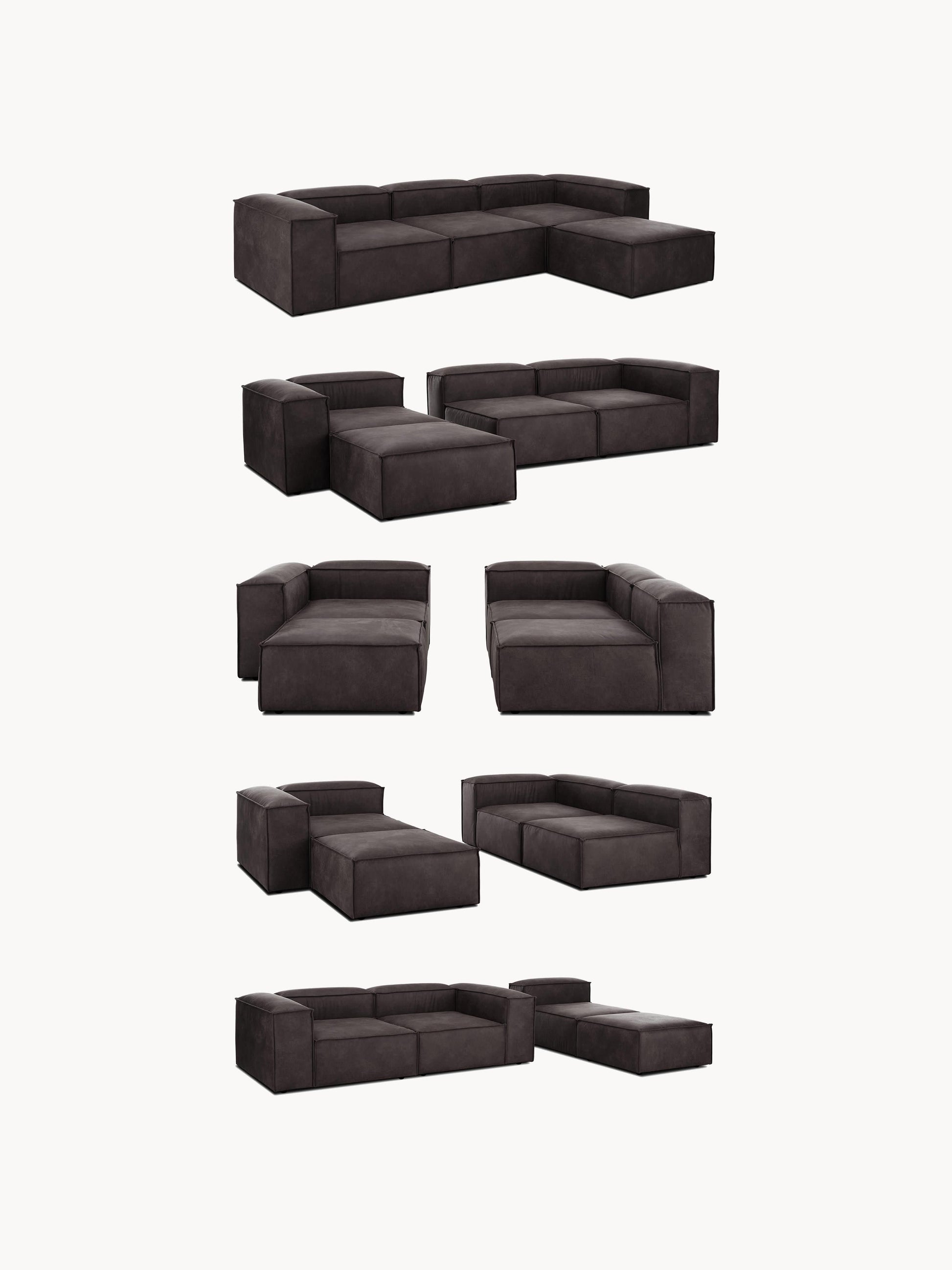 Sofa-Hocker Lennon aus Leder