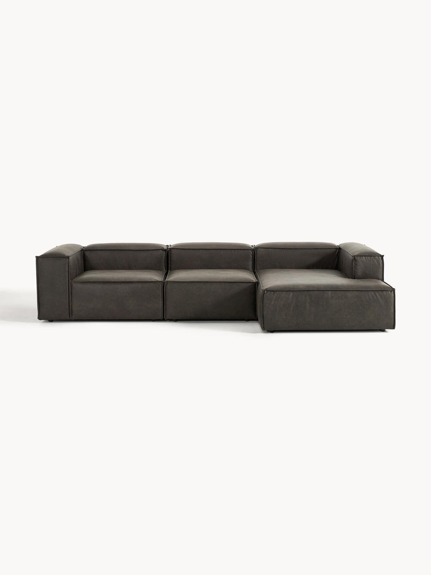 Galeriebild 1 - Modulares Ecksofa Lennon (4-Sitzer) aus Leder