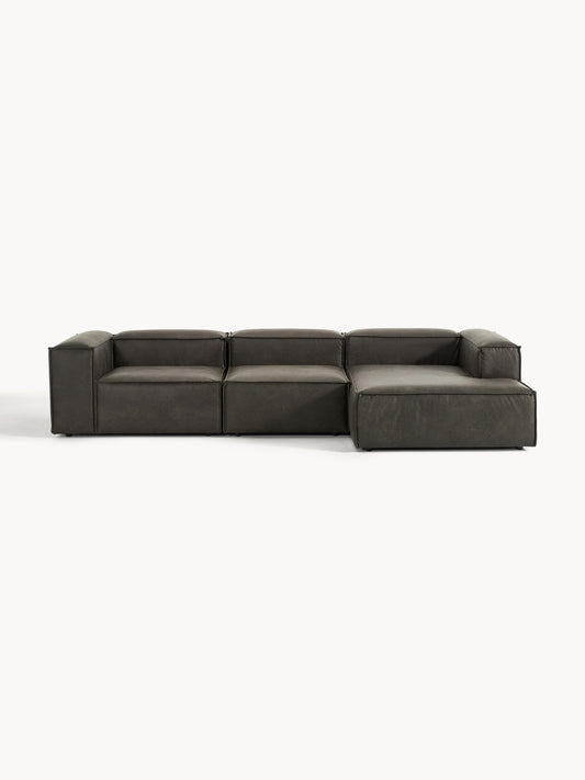 Galeriebild 1 - Modulares Ecksofa Lennon (4-Sitzer) aus Leder