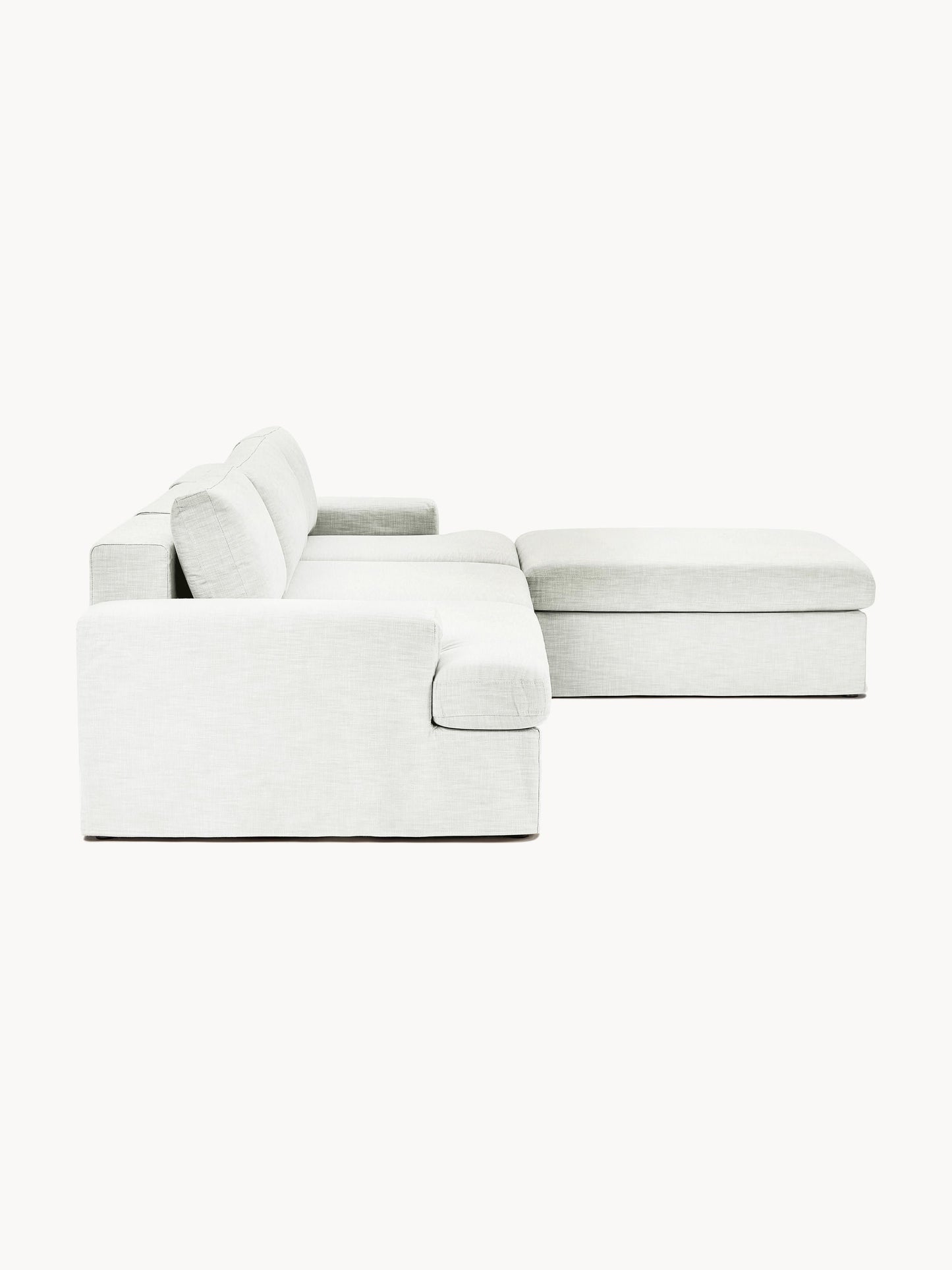 Modulares Sofa Russell (4-Sitzer) mit Hocker (links/rechts)