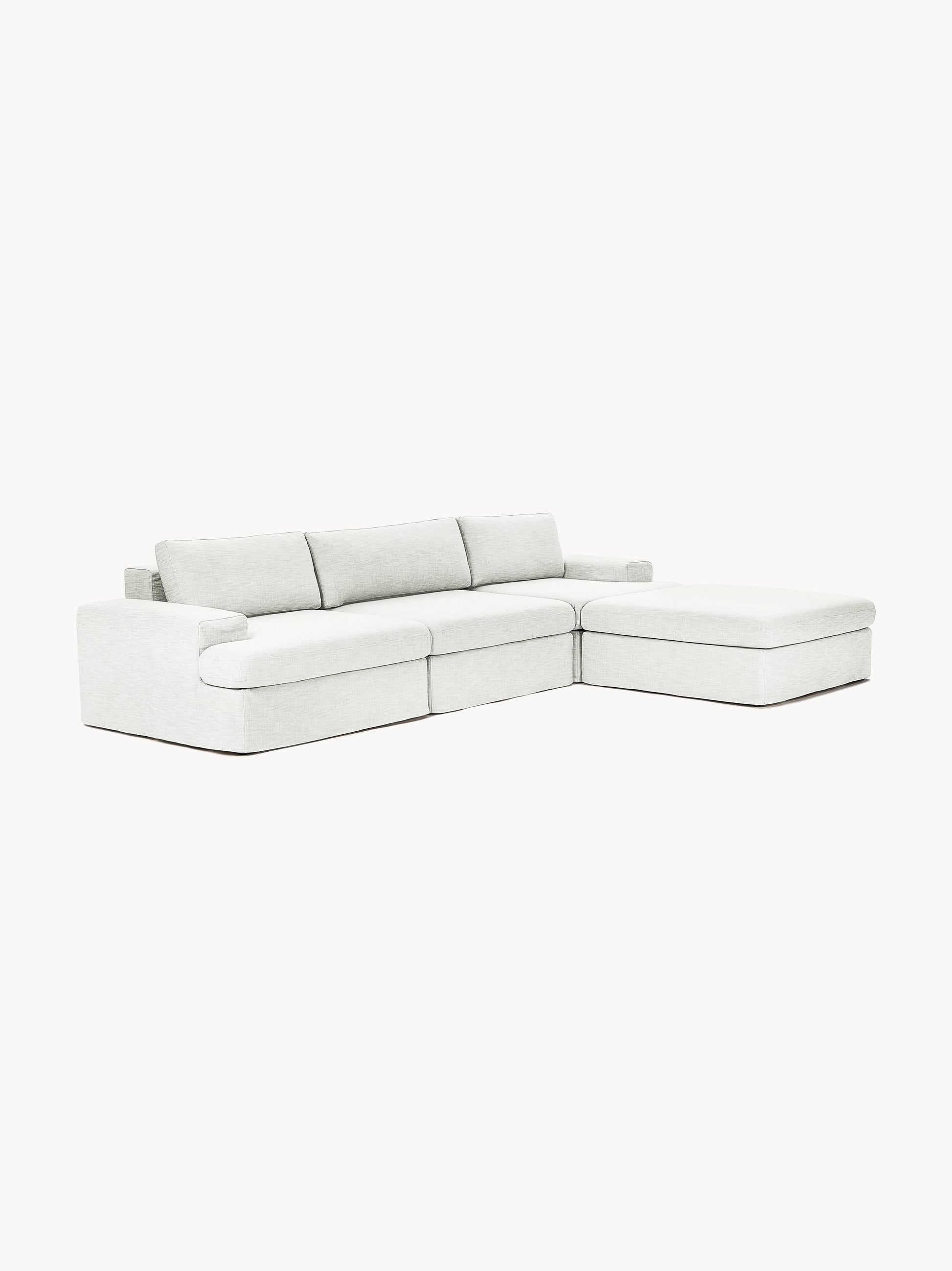 Modulares Sofa Russell (4-Sitzer) mit Hocker (links/rechts)