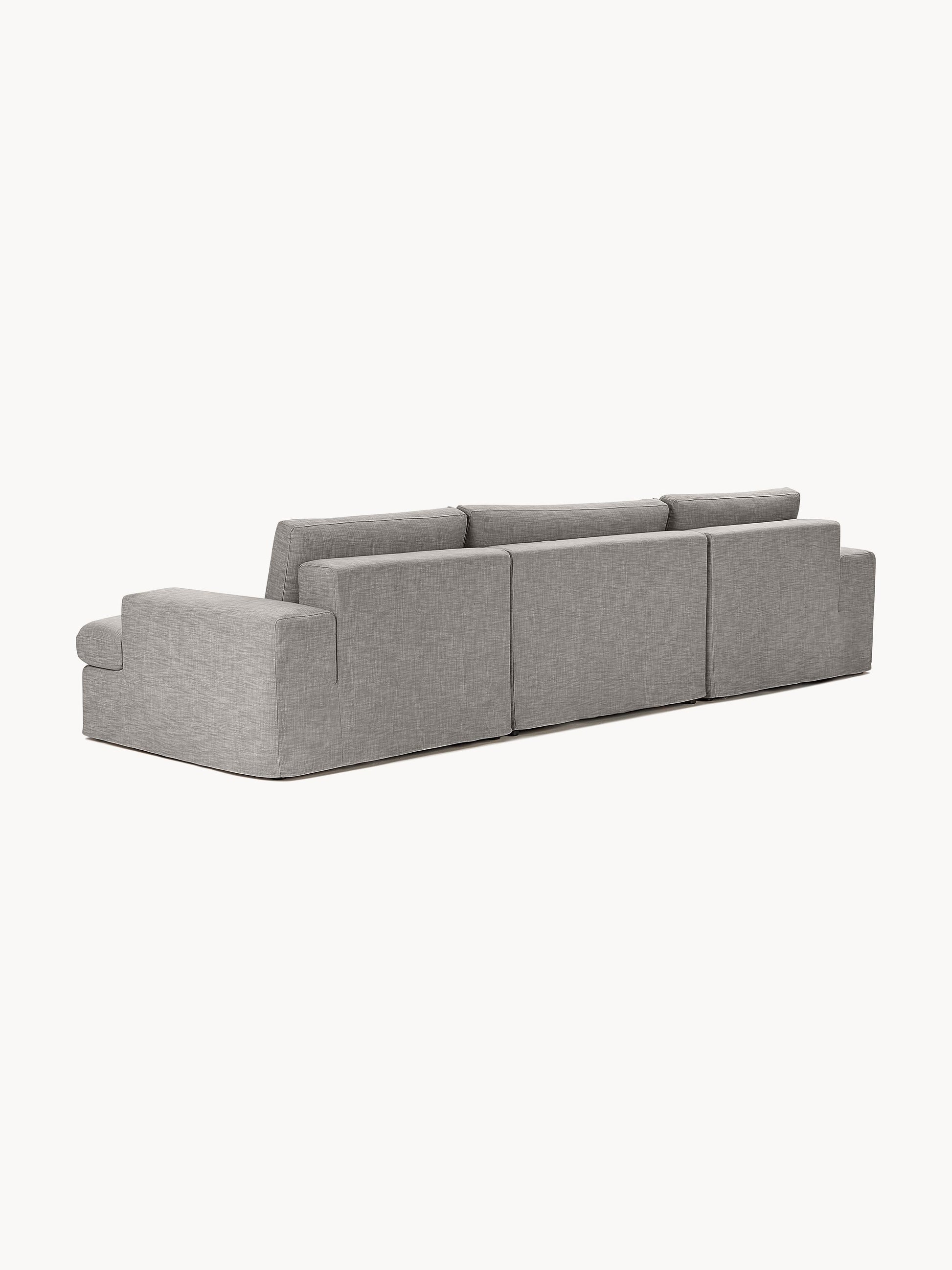 Modulares Sofa Russell (4-Sitzer) mit Hocker (links/rechts)