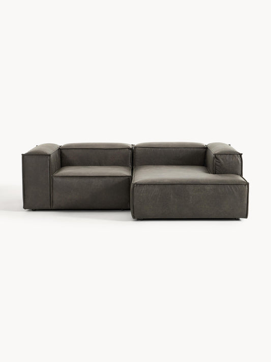 Galeriebild 1 - Modulares Ecksofa Lennon (2-Sitzer) aus Leder