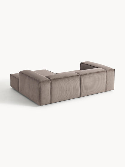 Modulares Ecksofa Lennon (2-Sitzer) aus Cord