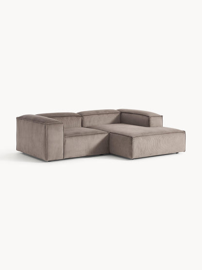 Modulares Ecksofa Lennon (2-Sitzer) aus Cord
