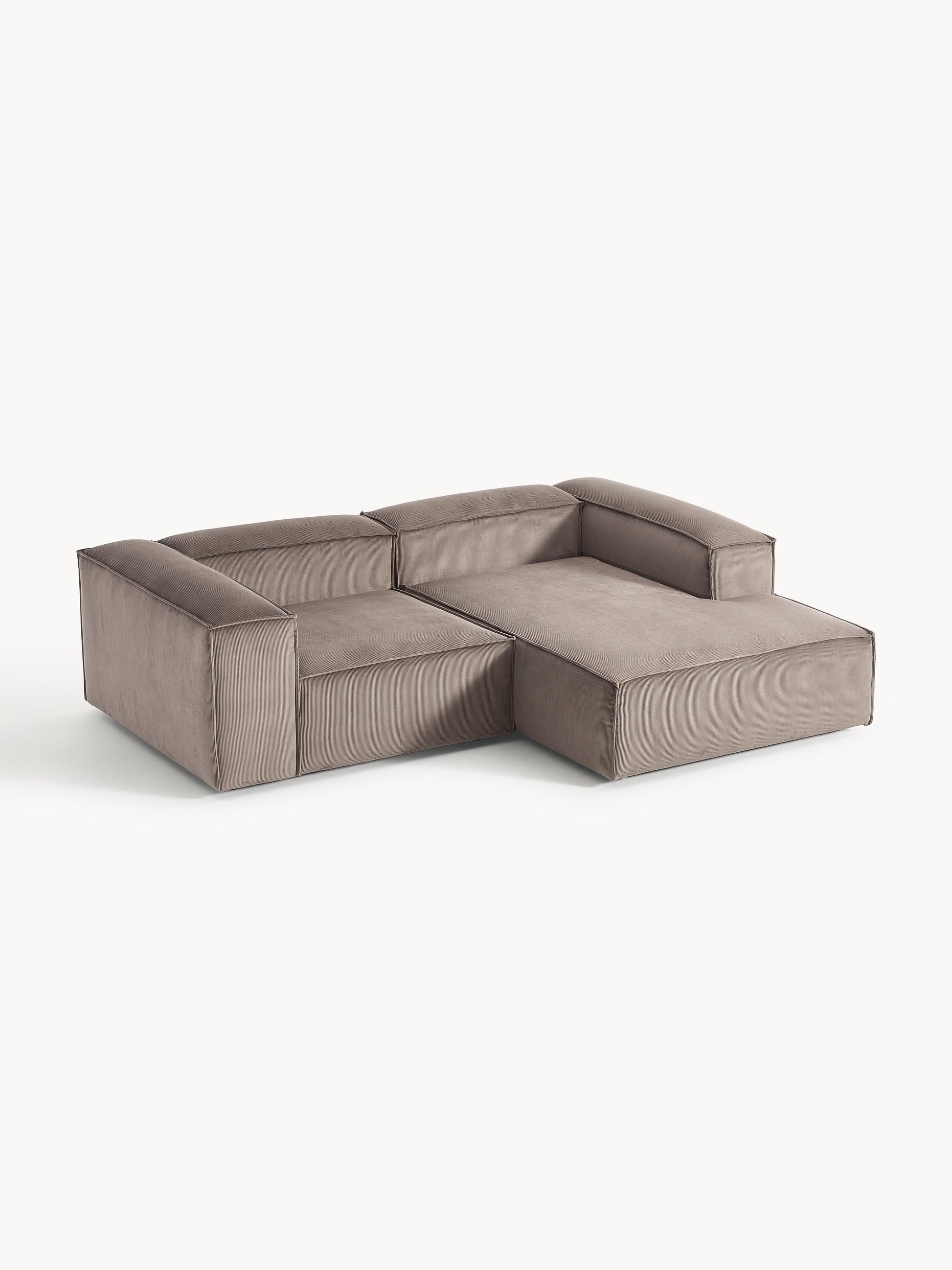 Modulares Ecksofa Lennon (2-Sitzer) aus Cord