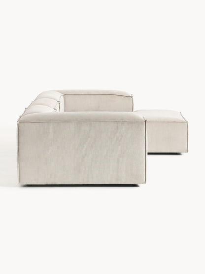 Modulares Ecksofa Lennon (4-Sitzer) aus Cord